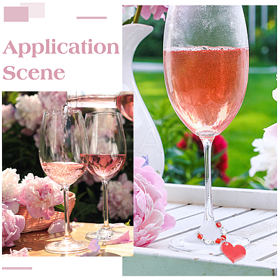 DIY Blank Wine Glass Charm Making Kit DIY-SC0023-62B-1