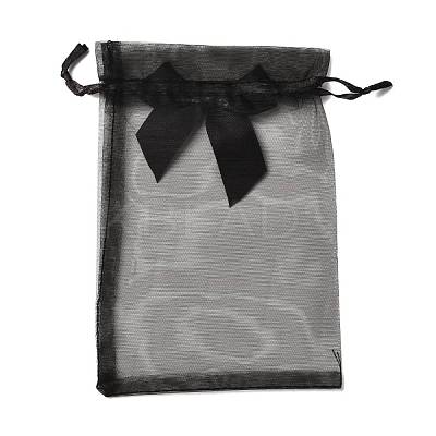 Rectangle Lace Organza Drawstring Gift Bags OP-K002-01-1