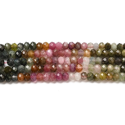 Natural Multicolor Tourmaline Beads Strands G-E608-C06-1
