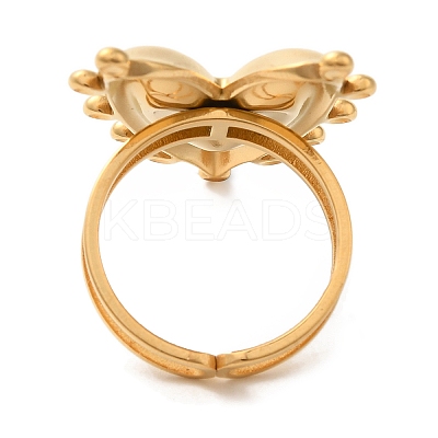 Ion Plating(IP) 304 Stainless Steel Finger Rings RJEW-C109-05G-1