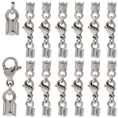 20Pcs 304 Stainless Steel Lobster Claw Clasps STAS-YW0003-19-1