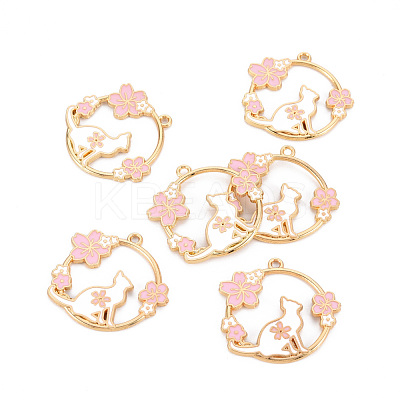Eco-Friendly Alloy Enamel Pendants X-ENAM-T011-60-NR-1