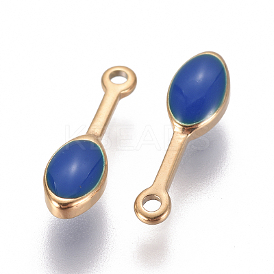 Ion Plating(IP) 304 Stainless Steel Enamel Charms STAS-F224-05E-1