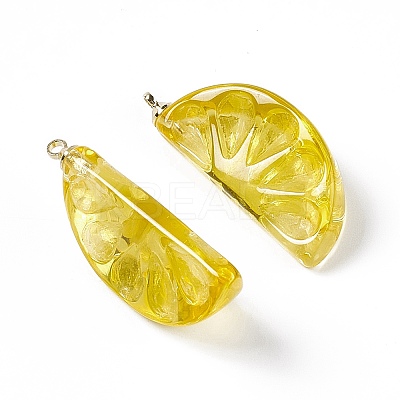 Transparent Resin Pendants RESI-P020-01P-1