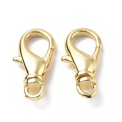 Eco-Friendly Rack Plating Brass Lobster Claw Clasps KK-F845-13G-1