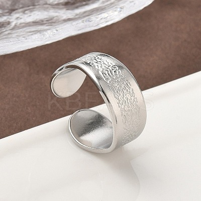 304 Stainless Steel Open Cuff Rings RJEW-A079-01B-P-1