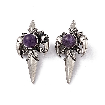 Natural Amethyst Pendants KK-A173-16AS-01-1