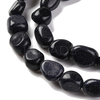 Synthetic Blue Goldstone Beads Strands G-G146-A35-01-1