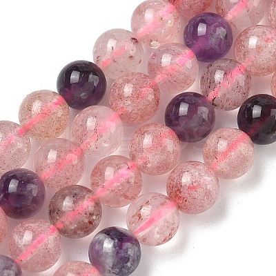 Natural Auralite Beads Strands G-Z139-A01-8mm-1
