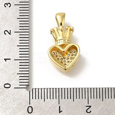 Rack Plating Brass with Cubic Zirconia Pendants KK-Z086-07G-1