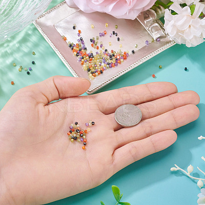 240Pcs 6 Colors Cubic Zirconia Bead ZIRC-TA0001-27-1