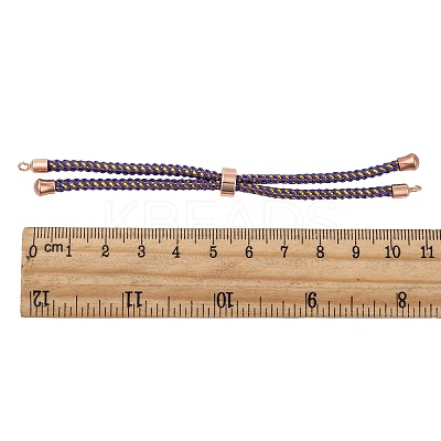 Adjustable Nylon Cord Slider Bracelet Making MAK-F026-A-RG-1