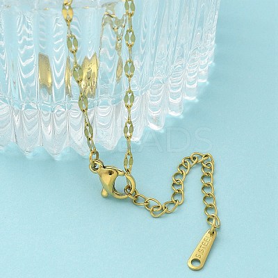 304 Stainless Steel Charm Chain Bracelets BJEW-C084-04G-1