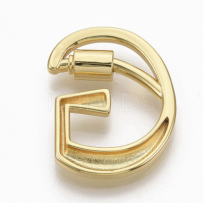 Brass Screw Carabiner Lock Charms LS-KK-T046-001G-G-NF-1