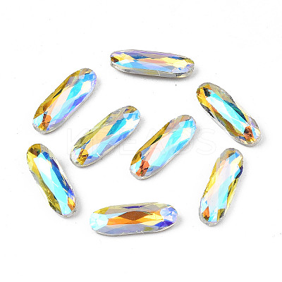 Pointed Back Glass Rhinestone Cabochons MRMJ-N027-003-1