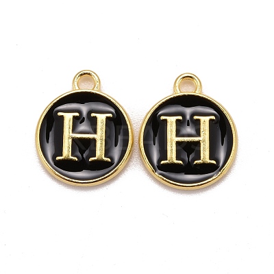 Golden Plated Alloy Charms X-ENAM-S118-02H-1