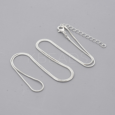 Brass Square Snake Chain Necklace Making MAK-T006-10B-S-1