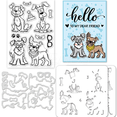 1 Sheet PVC Plastic Stamps DIY-GL0009-06-1