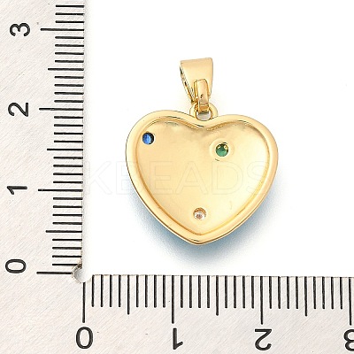 Brass Micro Pave Rhinestone Pendants KK-S049-13G-1