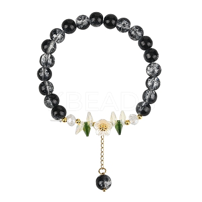 Glass Bead Charm Bracelets BJEW-YW00007-05-1