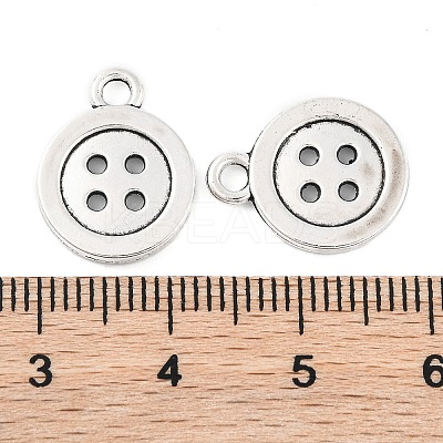 4-Hole Button Tibetan Style Zinc Alloy Charms LS-TIBEP-R334-167AS-RS-1