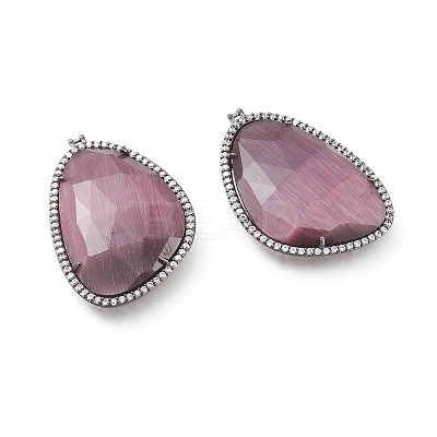 Faceted Cat Eye Pendants CE-L023-004-1