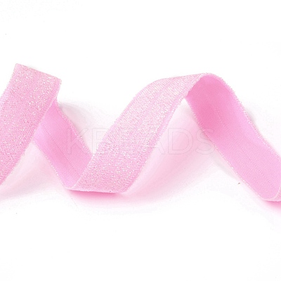 Gold and Silver Sparkle Elastic Side Nylon Ribbon NWIR-O010-01A-1