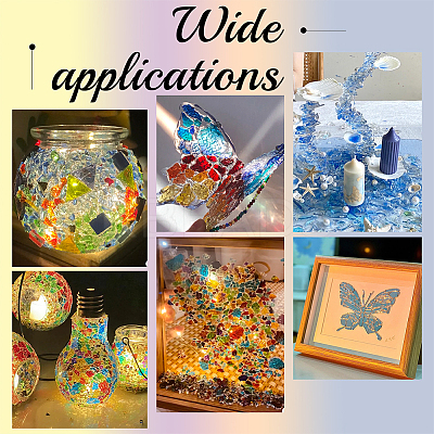 AHADEMAKER 300G 3 Colors Crackle Glass Fragments GLAA-GA0001-41-1