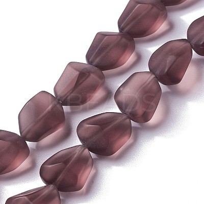 Transparent Frosted Glass Beads Strands LS-FGLA-S001-02A-1