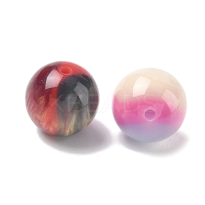 UV Reactive Resin Imitation Cat Eye Beads RESI-F073-05-1