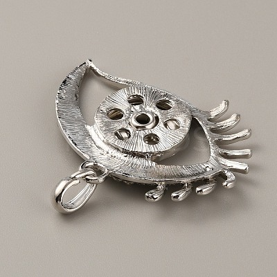 Alloy Rhinestone Hang Snap Base Big Pendants FIND-WH0111-238-1