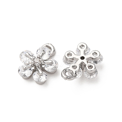 Brass Micro Pave Cubic Zirconia Pendants ZIRC-L105-04A-P-1
