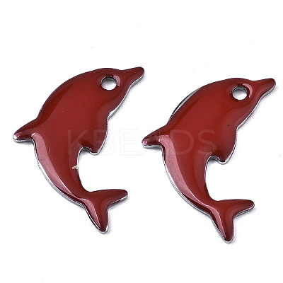 201 Stainless Steel Enamel Pendants X-STAS-N088-16I-1