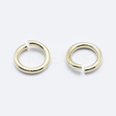 Brass Open Jump Rings KK-G331-08-5x0.8-NF-1