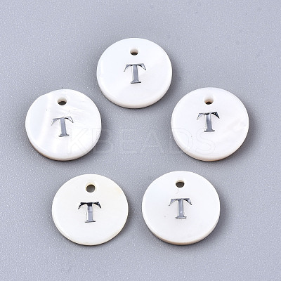 Natural Freshwater Shell Pendants X-SHEL-Q018-01A-T-P-1