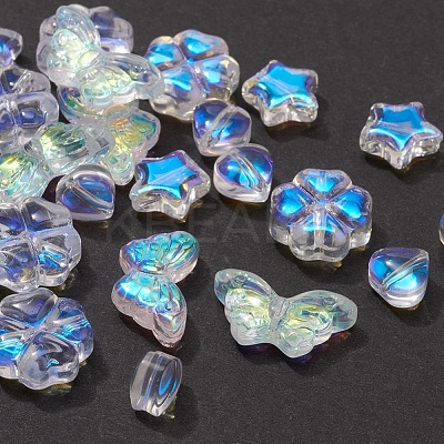 4 Style Electroplate Glass Beads GLAA-YW0001-28-1