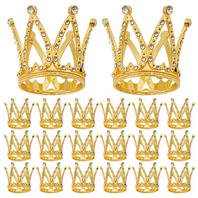 30Pcs Crown Alloy Rhinestone for Birthday Cake Decoration FIND-GO0004-22-1