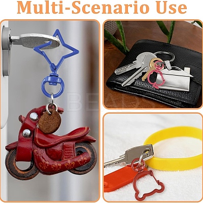 15Pcs Spray Painted Alloy Swivel Lobster Claw Clasps FIND-YW0010-11-1