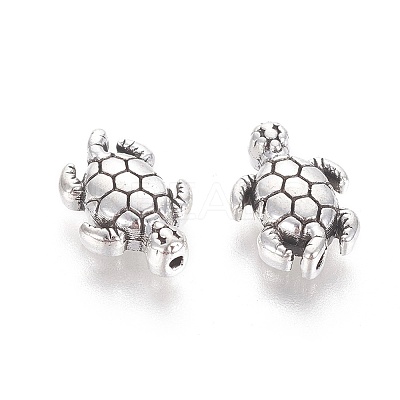Tibetan Style Alloy Beads TIBEB-7681-AS-RS-1