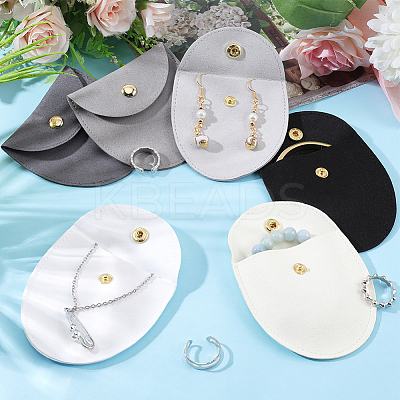 6Pcs 6 Colors Microfiber Jewelry Storage Bags ABAG-PH0001-40B-1