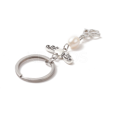 304 Stainless Steel Angel Keychains KEYC-JKC00470-1