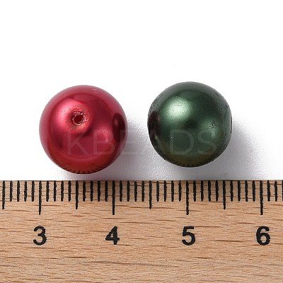 Baking Paint Pearlized Glass Pearl Round Bead Strands HY-Q004-12mm-M-1