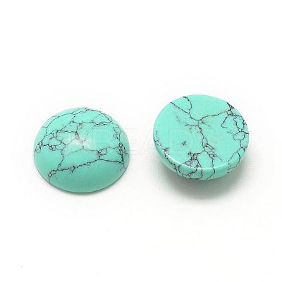Synthetic Turquoise Cabochons G-R416-6mm-44-1