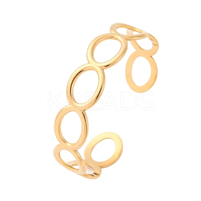 304 Stainless Steel Cuff Bangles for Women LS-BJEW-D306-02G-1