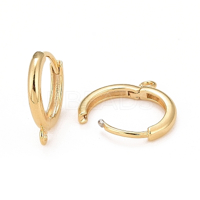 Rack Plating Eco-friendly Brass Hoop Earring Findings X-KK-D075-03G-RS-1