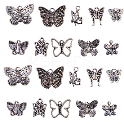 Tibetan Style Hollow Alloy Pendants TIBE-CJ0001-09-1