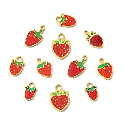 14Pcs 7 Styles 304 Stainless Steel Enamel Pendants STAS-CJ0002-95-1