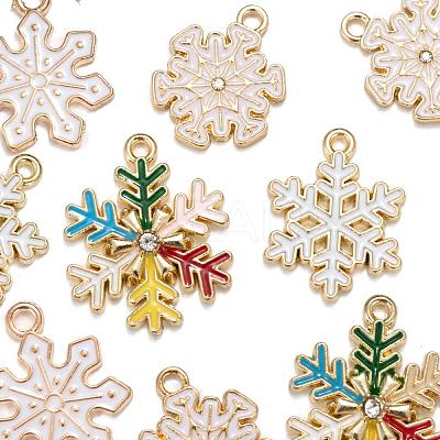 24Pcs 4 Style Alloy Enamel Pendants FIND-LS0001-10-NR-1