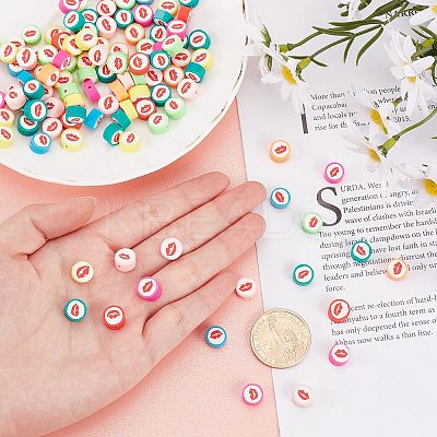 Handmade Polymer Clay Beads Strands CLAY-PH0001-52-1