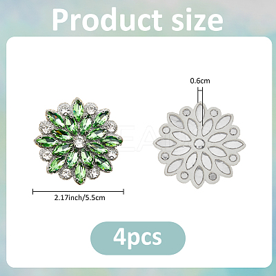 4Pcs Paillette and Rhinestone Accessories FIND-FH0012-19B-1